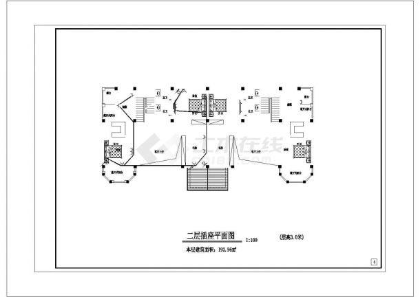 两层联体别墅电气施工图（cad，9张图纸）-图二