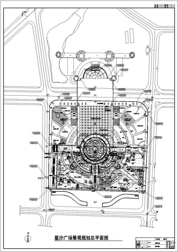 某城市亚洲休闲广场园林景观项目规划设计施工CAD图纸-图一