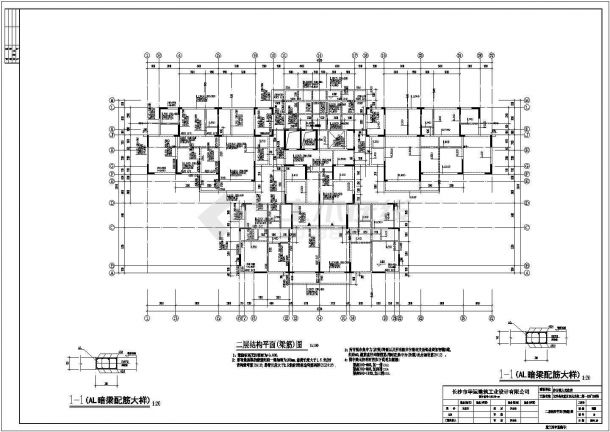 某拆迁安置房结构设计CAD图-图二