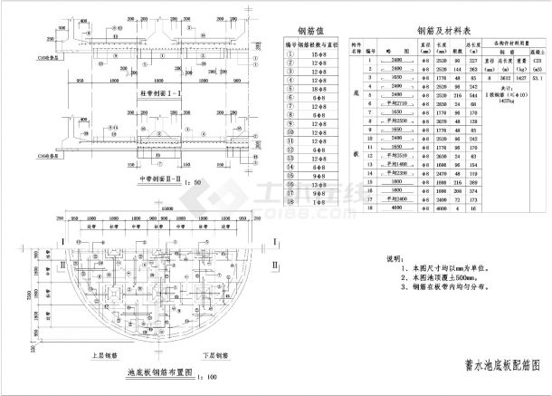 甘肃省500立方米蓄水池施工图(供水工程)-图二