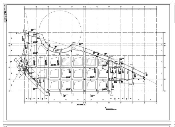某市建筑工程整套框架结构布置CAD详图-图二