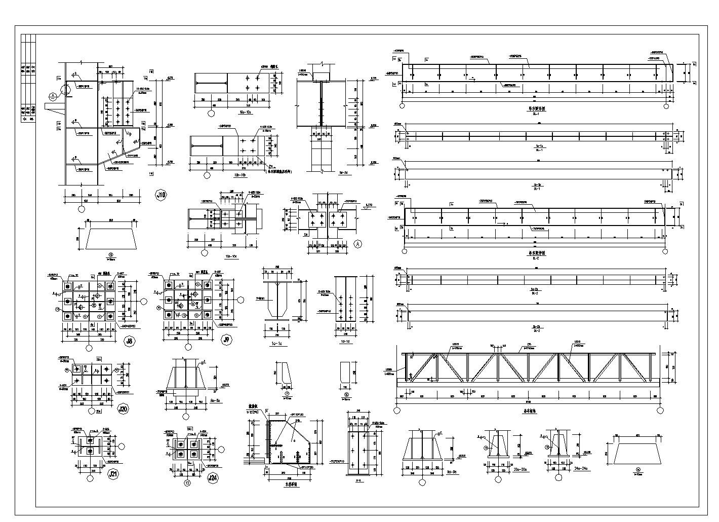 某新建厂房轻钢结构施工图CAD规划详图