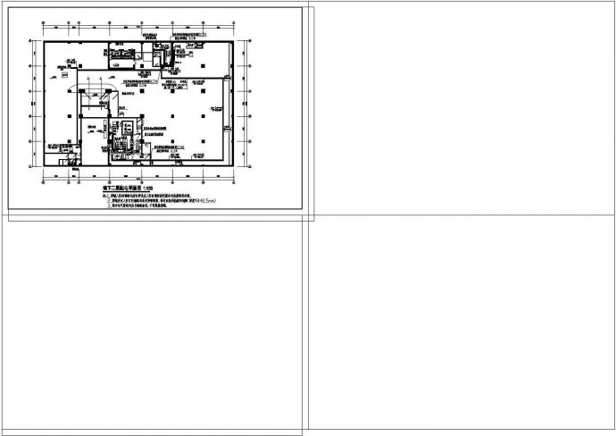 某大厦办公楼强电平面图CAD图纸_图1