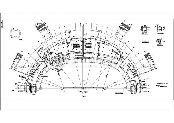某大型体育馆电力平面CAD图纸-图二