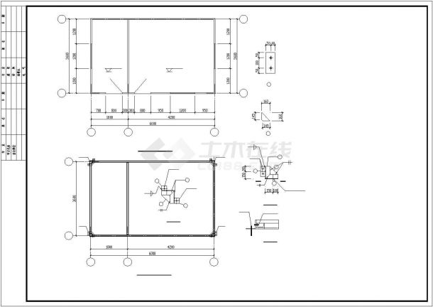 简易活动板房结构设计施工CAD图-图二