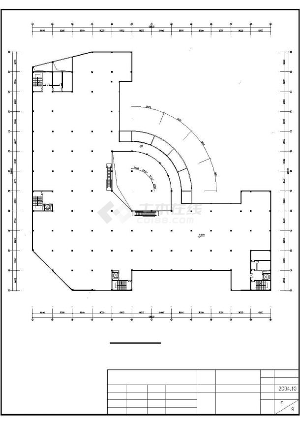 某大型五层商场CAD建筑设计方案-图二