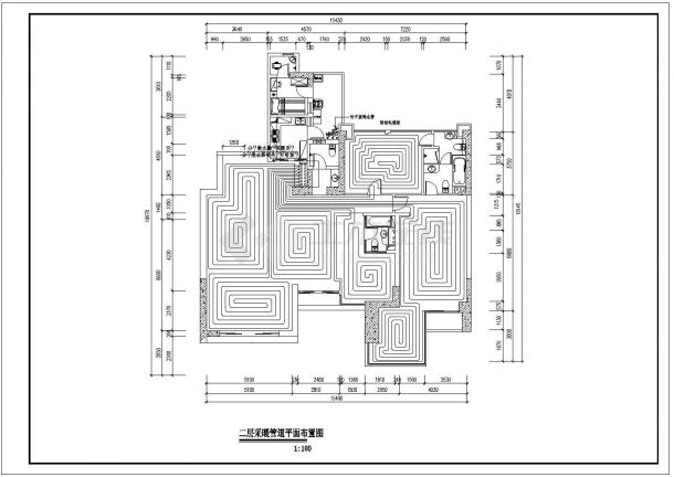 北京市通州区某别墅地暖图纸全套施工设计CAD图纸-图二