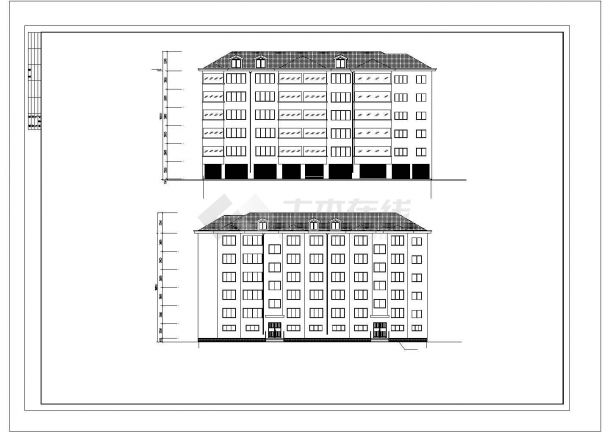 2700平米左右五层框架结构住宅楼设计（全套图纸及计算书）-图一