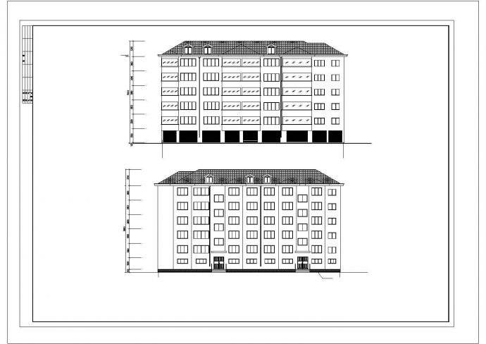 2700平米左右五层框架结构住宅楼设计（全套图纸及计算书）_图1