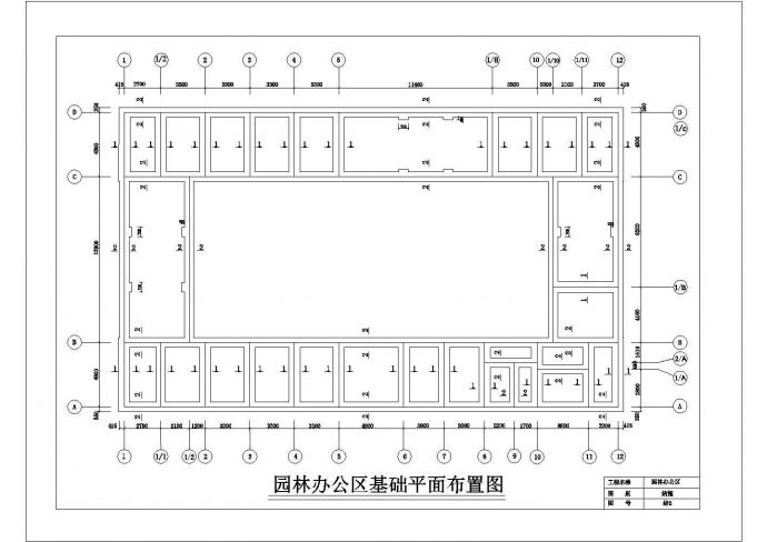 某临时办公室设计规划CAD图_图1