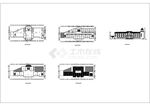 某渡假村综合楼欧式CAD建筑设计方案-图一