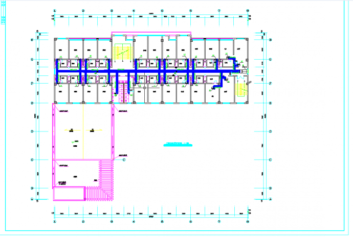 某地多层某招待所综合楼空调系统设计cad平面施工图纸_图1