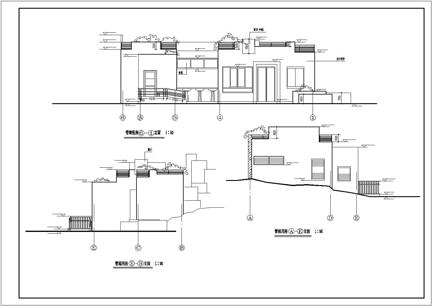 某管理用房规划布置CAD图