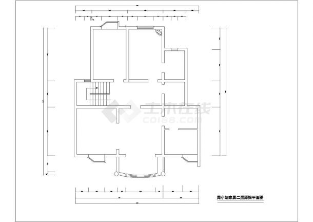 某市周家别墅室内家居装修设计图纸-图二