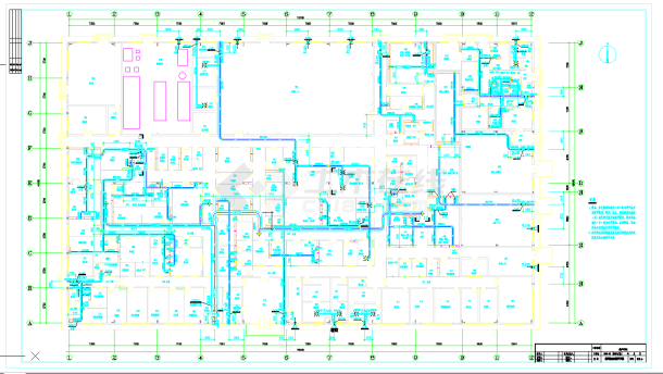某地多层南方某制药厂全套洁净空调通风系统cad施工图纸-图一