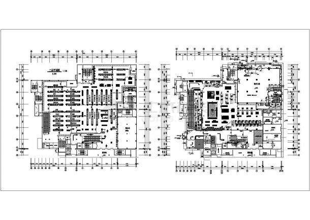 某超市CAD建筑设计平面布置图-图一