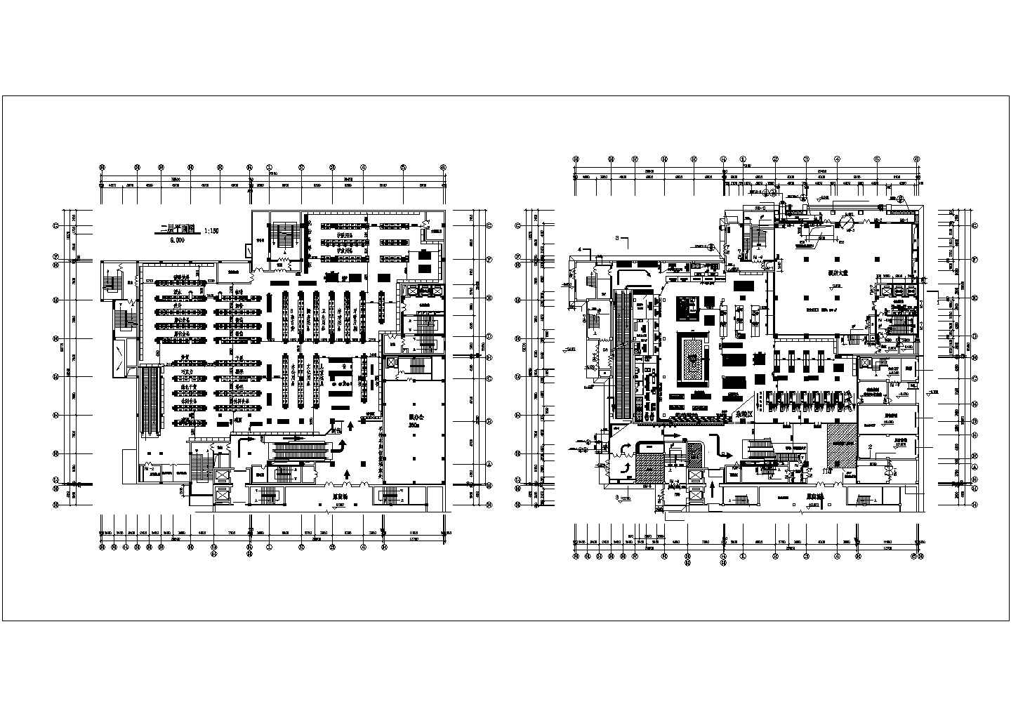 某超市CAD建筑设计平面布置图