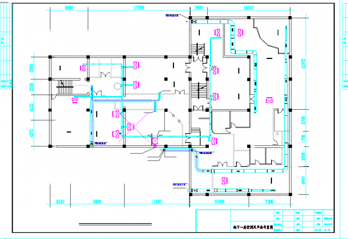 某地多层桑拿洗浴中心中央空调系统设计cad施工图纸_图1
