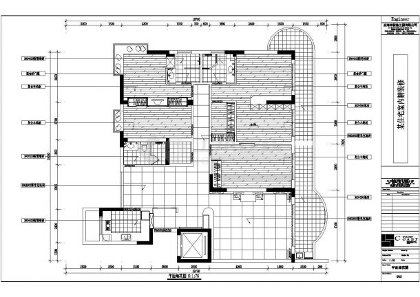 某样板房设计规划CAD图-图二
