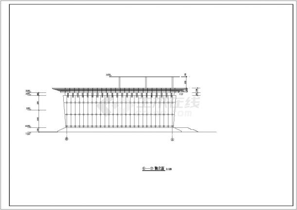 长50米 宽30米 3层4415.5平米城市展览馆CAD建筑装修设计方案-图一