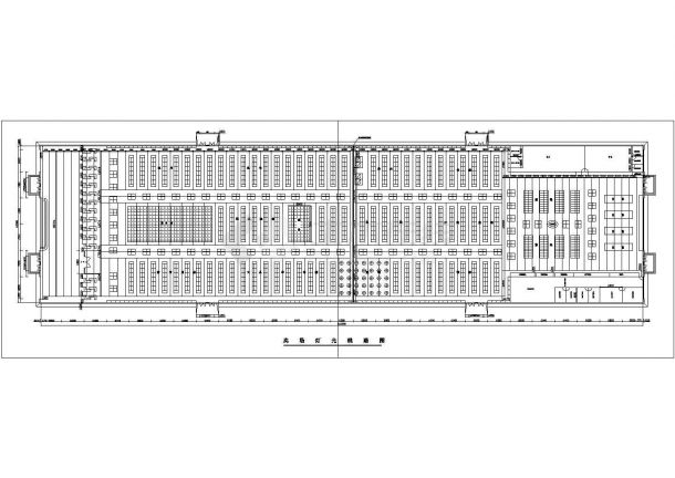 某个超市CAD建筑施工设计平面布置图-图二