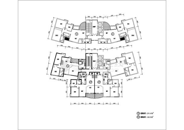 户型平面图设计_3室2厅【C2-188.32平】 楼中楼户型-5室2厅【C1-205.4平】-图二