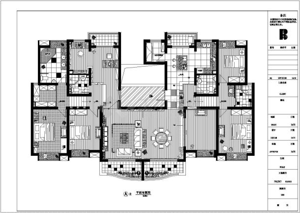 某大型住宅错层装修结构图纸-图二