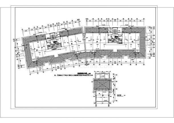 某十三层框架结构住宅楼给排水消防设计cad全套施工图（含设计说明，含其他5套住宅楼设计）-图一