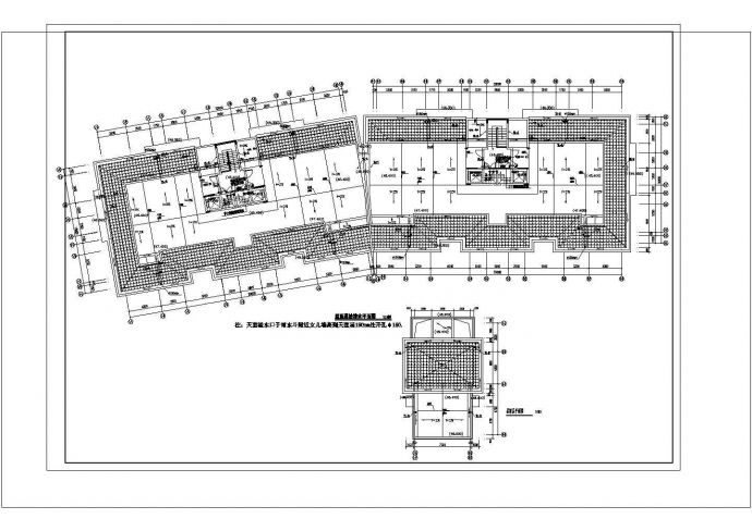 某十三层框架结构住宅楼给排水消防设计cad全套施工图（含设计说明，含其他5套住宅楼设计）_图1