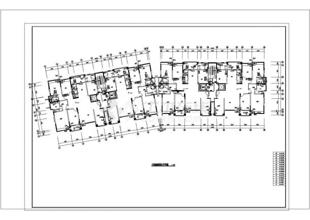 某十三层框架结构住宅楼给排水消防设计cad全套施工图（含设计说明，含其他5套住宅楼设计）-图二