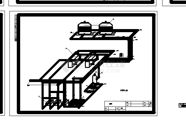 2套四层小型商场空调系统设计施工cad图纸-图二