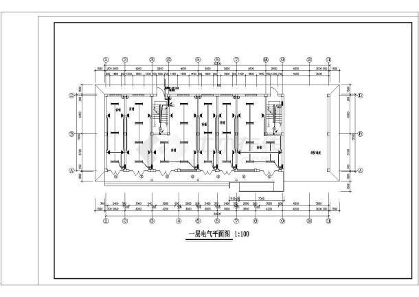 某3200㎡六层框架结构住宅电气全套施工图，共10张-图二