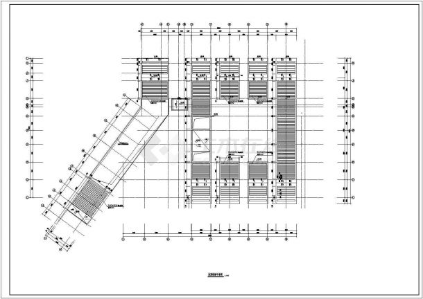20012平米某学院博物馆CAD建筑施工图-平面图-图二