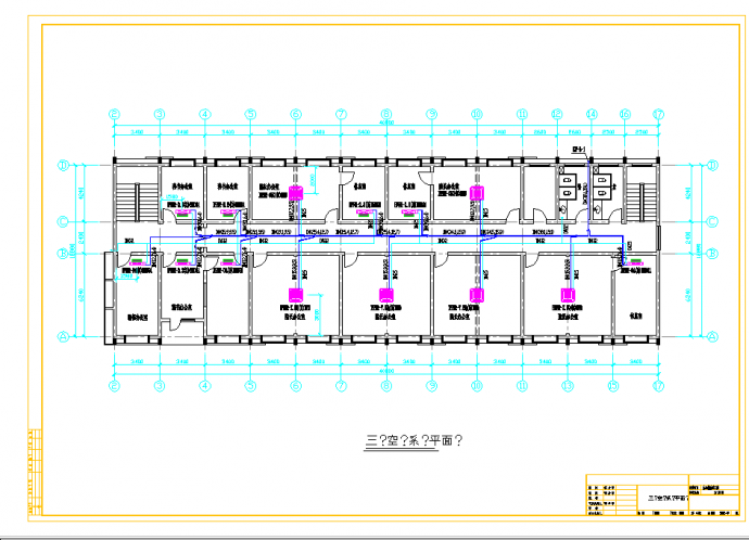某地多层医院办公楼多联机系统设计cad施工图纸_图1