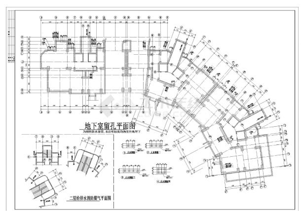 上海市某经典小高层楼房结构布置CAD参考详图-图一