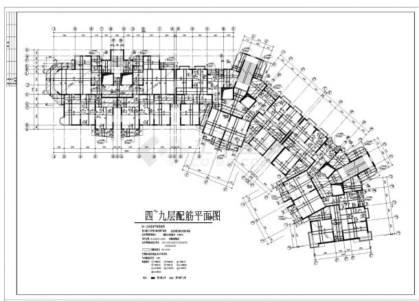 上海市某经典小高层楼房结构布置CAD参考详图-图二