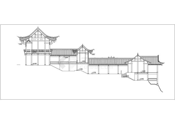 仿古建筑设计--古风茶室设计建筑施工图-图二