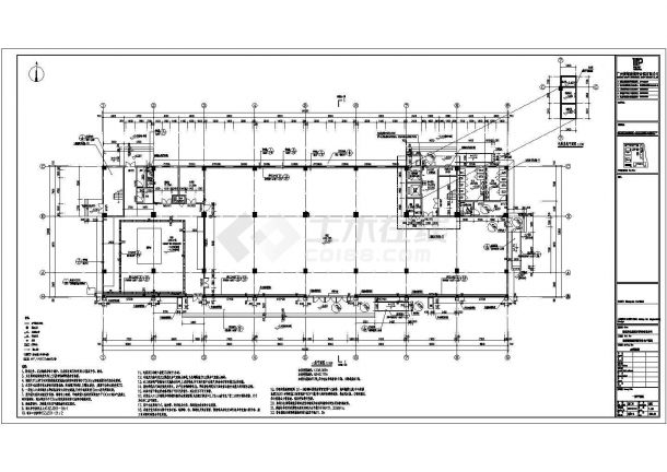 某七层工业厂房建筑设计施工全套cad图纸-图二