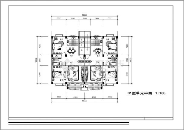 住宅新区全套住宅楼施工设计cad图纸-图二