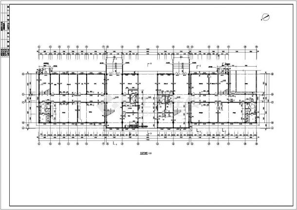 四层仿古建筑中学教学楼建筑施工图，含建筑设计说明-图二
