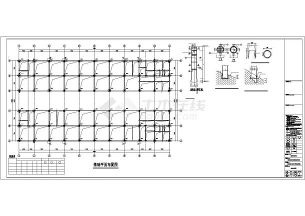 某职院实训楼结构设计方案CAD图纸-图一