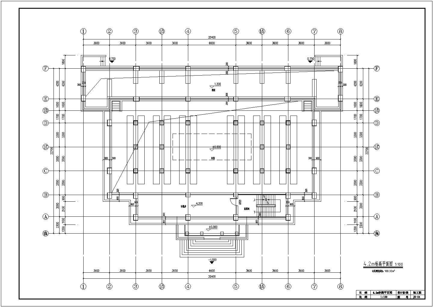 某地区寺庙建筑设计CAD图
