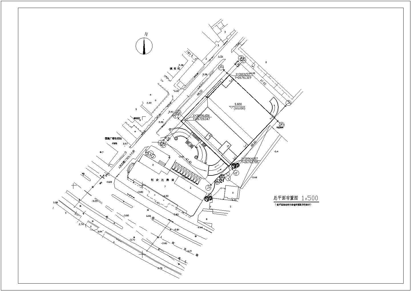 利安达综合大楼CAD建筑施工图