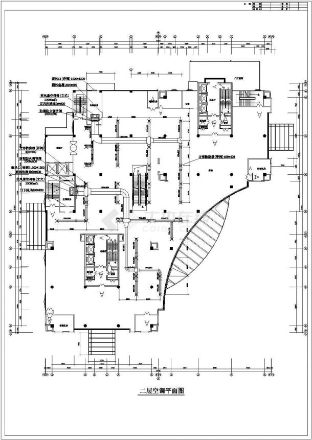 某商场空调设计规划CAD详图-图一