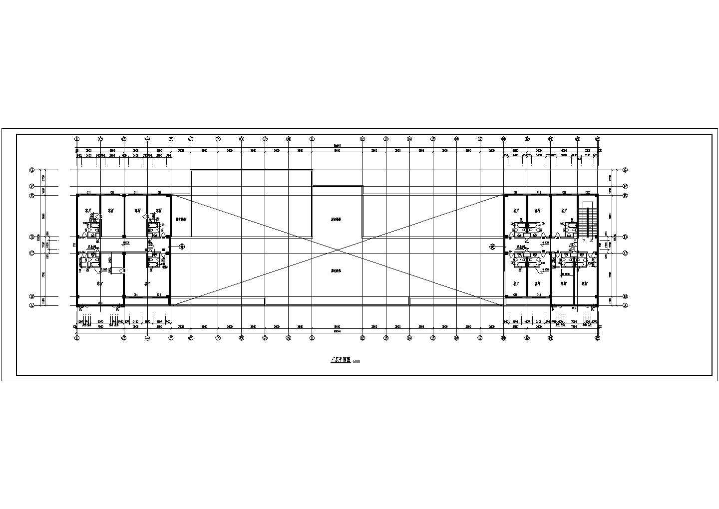 酒店CAD建筑施工方案图