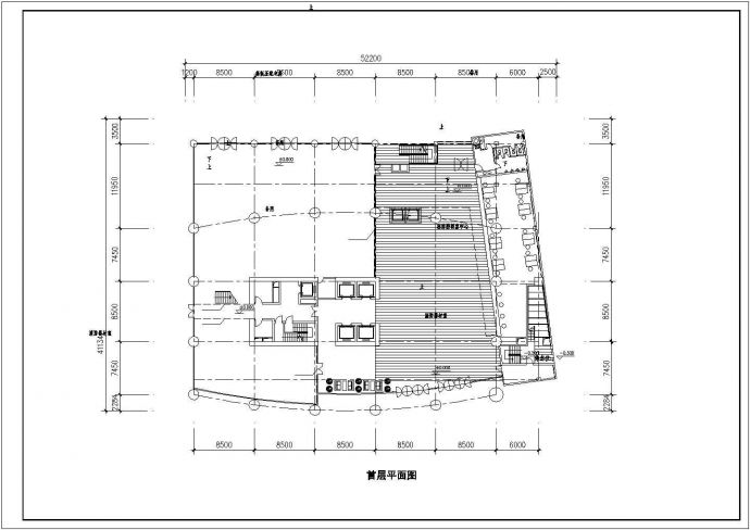 酒店办公楼CAD建筑设计方案图_图1