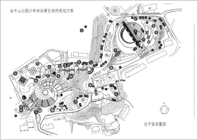 某公园规划设计施工CAD图_图1