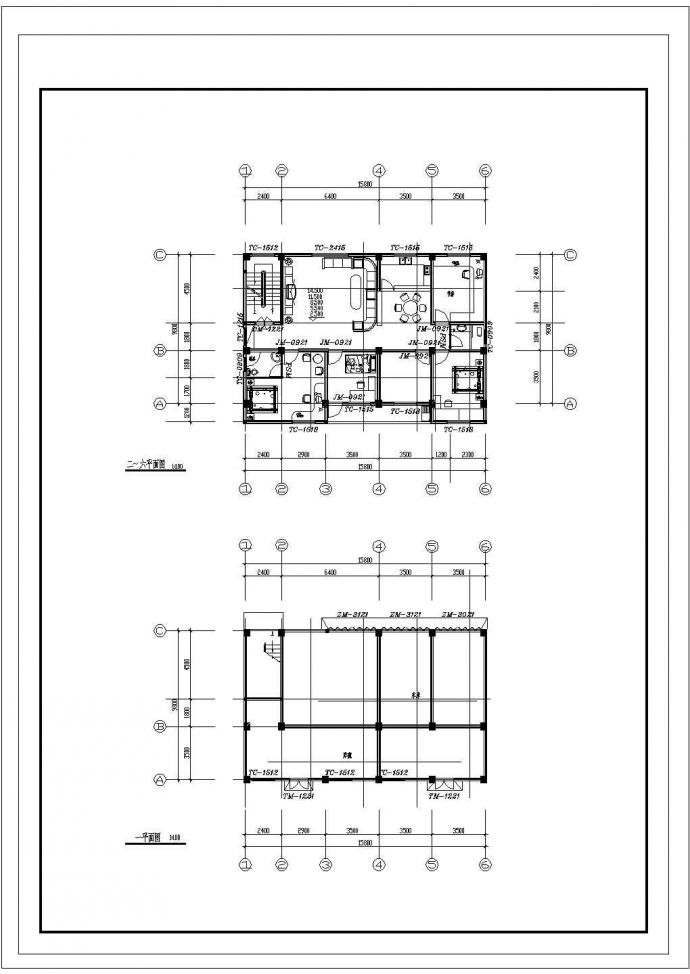 某地小区六层住宅楼建筑设计图纸_图1