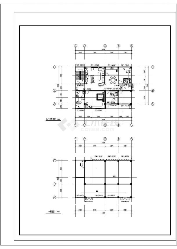 某地小区六层住宅楼建筑设计图纸-图二