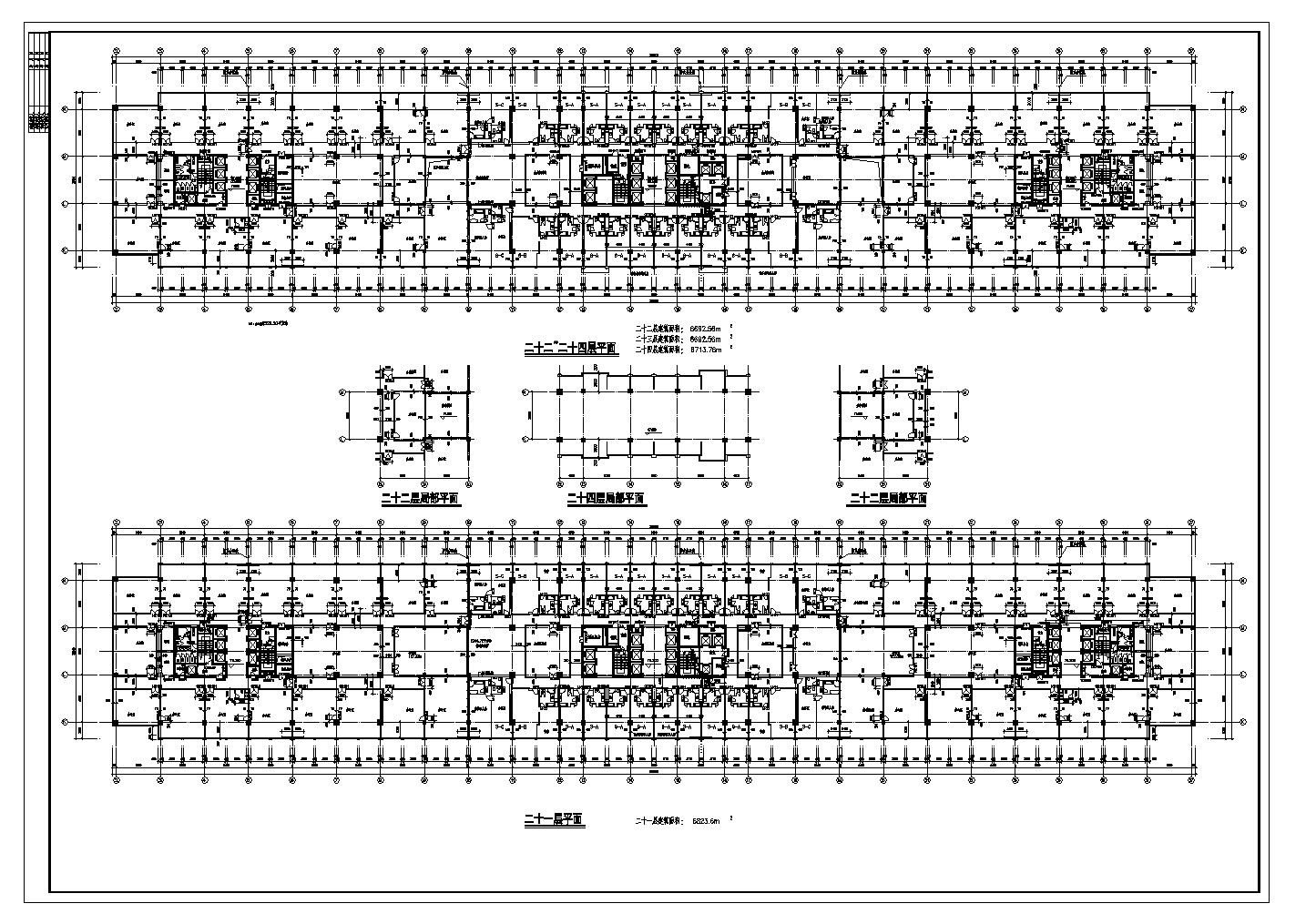 某高级宾馆cad平面建筑图